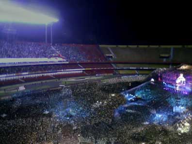 Crowd at The Gardeners concert at Morumbi Stadium