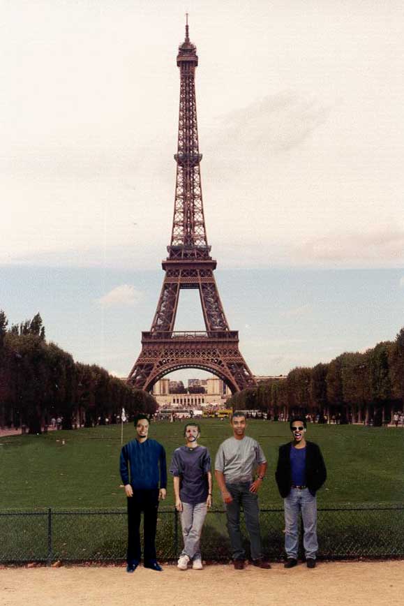 The Gardeners in front of Eiffel Tower in Paris